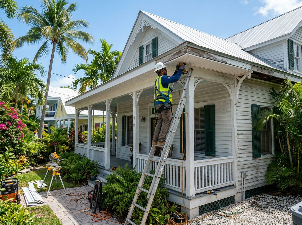 Soffit and fascia repair in Key West, Florida