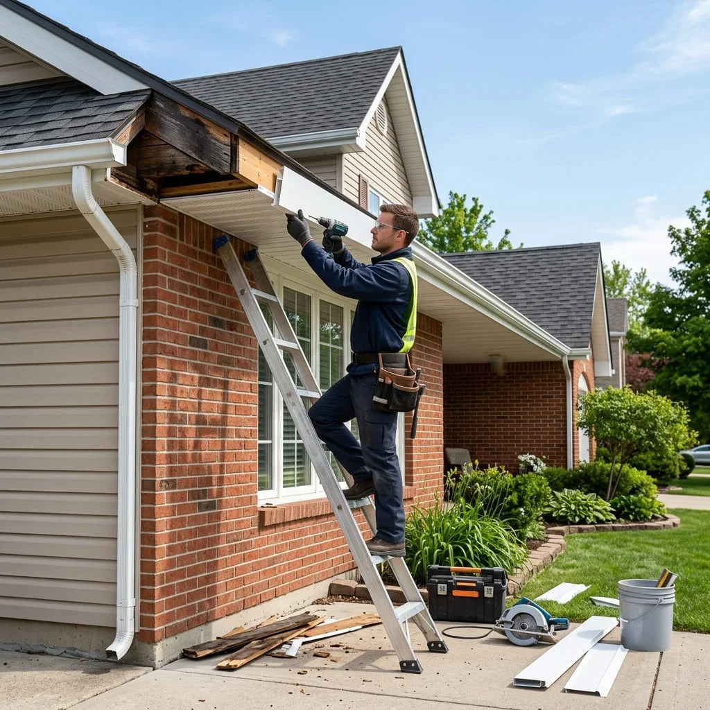 Soffit and fascia repair in Palm Bay, Florida
