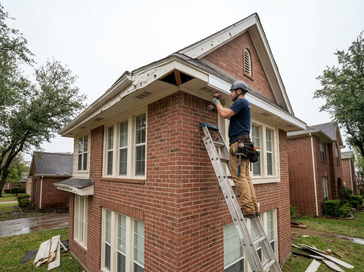 Soffit and fascia repair in Arlington, Texas