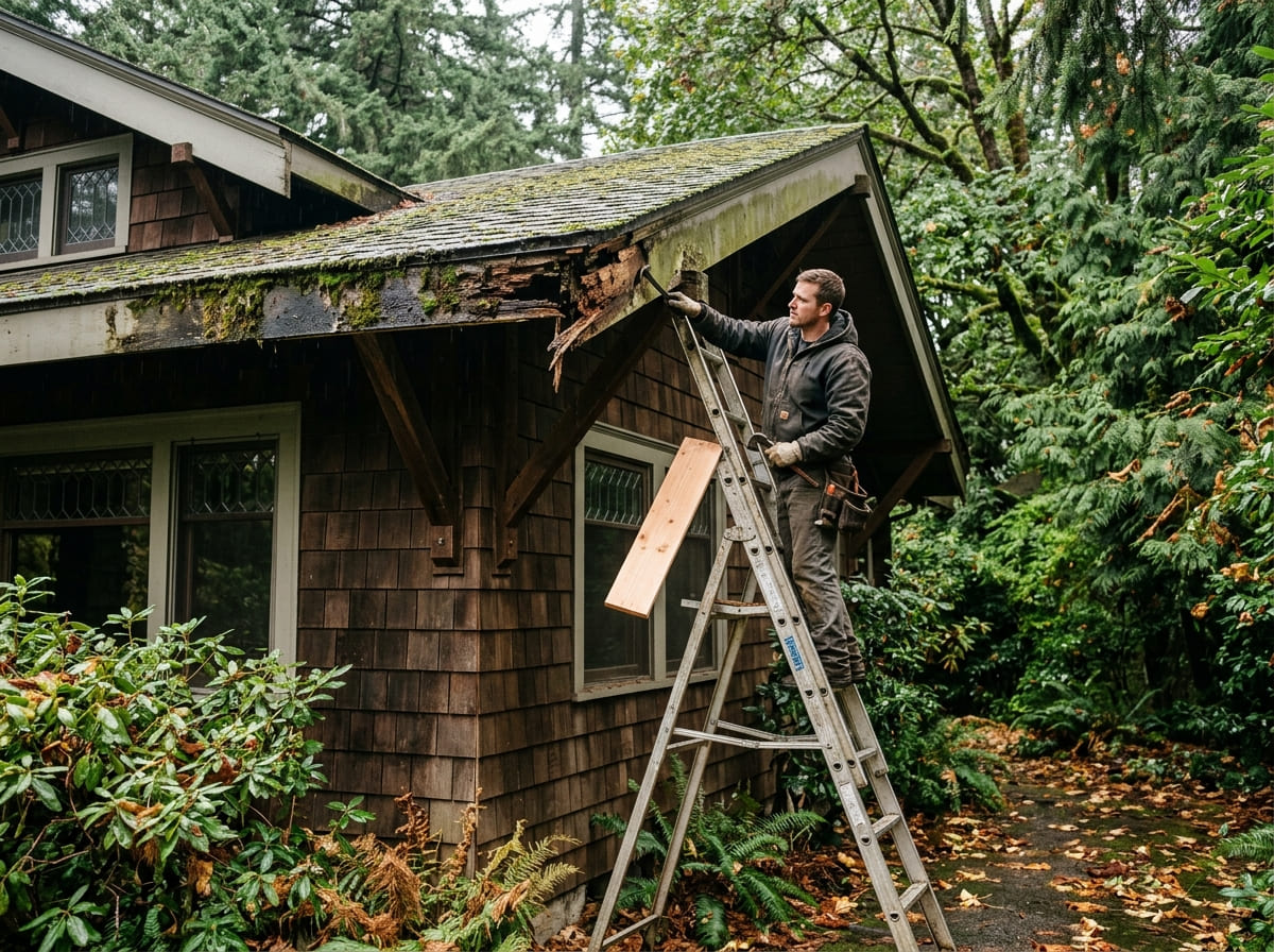 Soffit and fascia repair in Eugene, Oregon