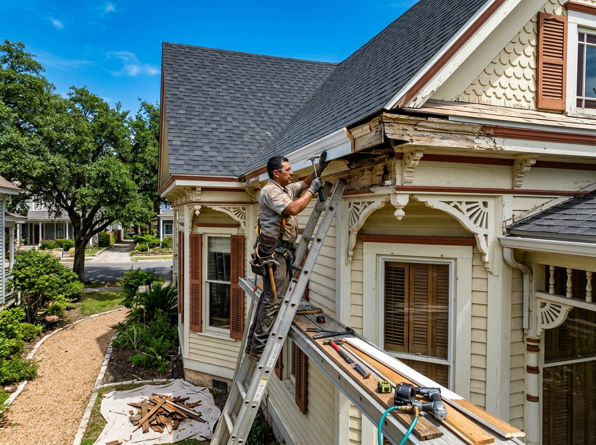 Soffit and fascia repair in San Antonio, Texas