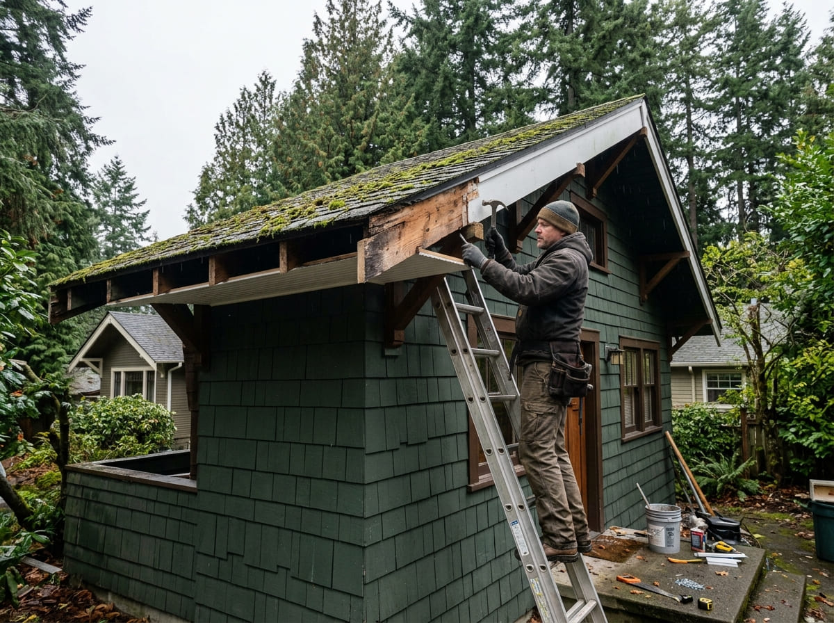 Soffit and fascia repair in Seattle, Washington